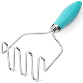 Rainspire Potato Masher Stainless Steel, Mashed Potato Masher Kitchen Tool, Durable Mash Potatoes Masher, Soft Non-slip Handle, Kitchen Utensils, Kitchen Gadgets (Blue)