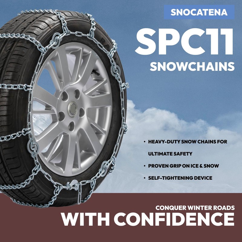 Snow Chains for Car Tires, Tire Chains for Pickups, SUVs,