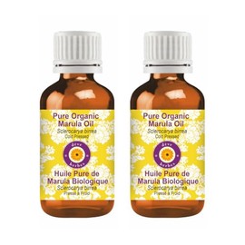 Deve Herbes Pure Organic Marula oil (Sclerocarya birrea) Cold Pressed (Pack of Two) 15ml X 2 (1 oz)