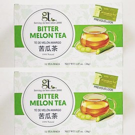 Bitter Melon Tea, 100% Natural, (12 Tea Bags, 1.27 oz)-2 Pack 苦瓜茶