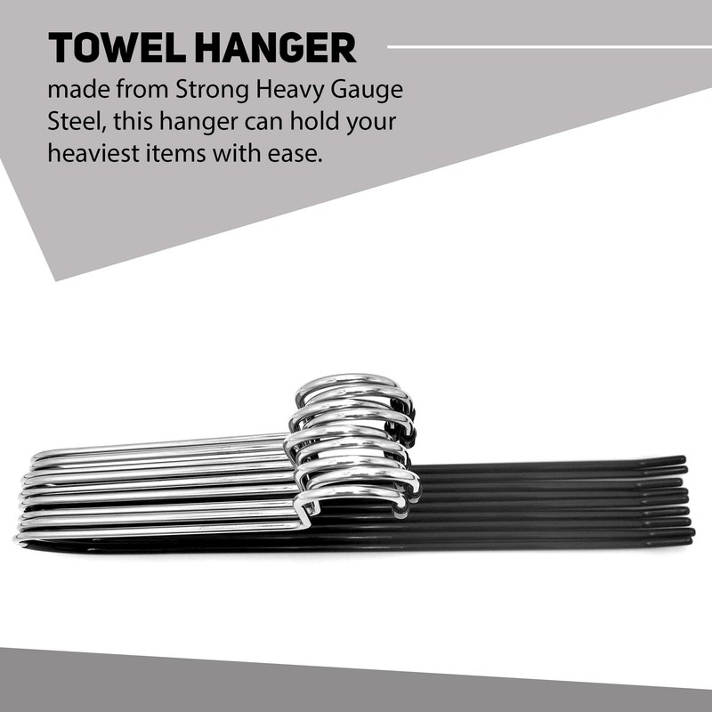 BuyDBest -Stainless Steel Hanger Set of 9, Heavy Duty Hanger