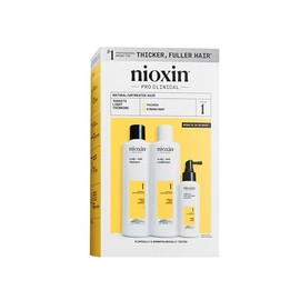 Nioxin Kit #1 de Crecimiento de Cabello, para Cabello Natural con Caída Moderada (3 Piezas: Shampoo 300ml + Acondicionador 300ml + Tratamiento 100ml)