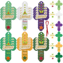 24 Pcs Nativity Craft Kits for Kids, Jesus is The Reason for The Season Bible DIY Christian Crafts Religious Christmas Ornament Sunday School Crafts for Kids Preschool Home Classroom Activities