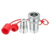 PATIKIL 3/4" NPT ISO-A Hydraulic Quick Disconnect Coupling, 1 Set