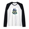 Alligator With A Detective Hat. Sleuth Reptile In Hat Raglan