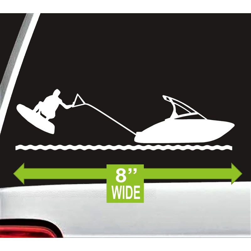 Wakeboard Water Skiing Speedboat Decal Sticker for Car Window 8