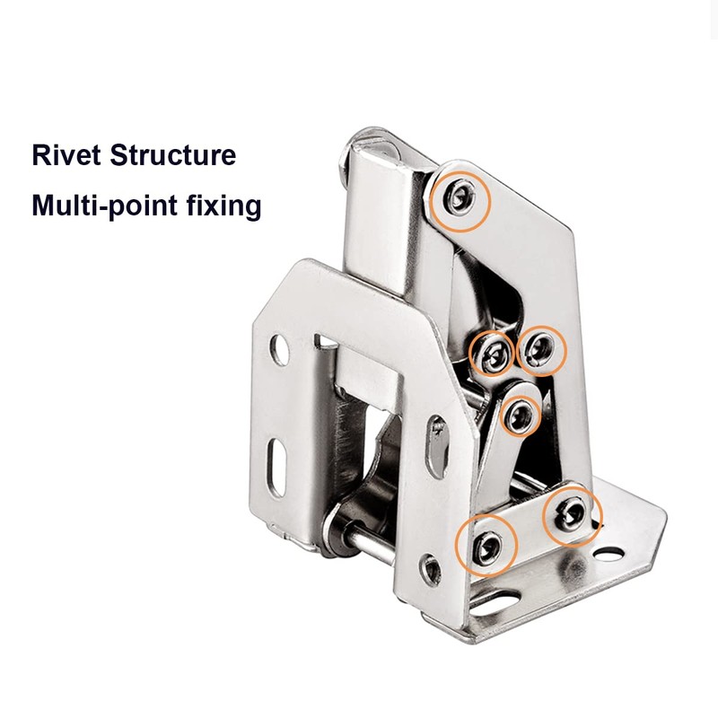 Qrity 4 PCS Kitchen Cabinet 90° Door Hinges Concealed Cupboard