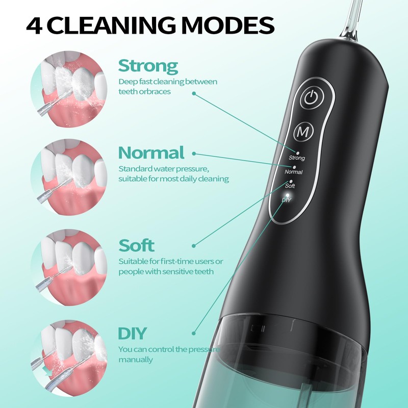 L5 Cordless Water Flosser,DIY Adjustable Pressure for Dental Care