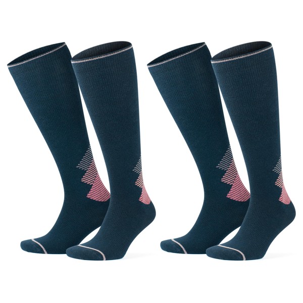 GoWith 2 Pair 15-20 mmHg Unisex Merino Wool Compression Socks,Cushioned