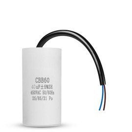 Iruihoo CBB60 450V 40uf 50/60Hz Starting Capacitor, Motor Operating Capacitor, Motor Capacitor, Suppression Capacitor, Engine Start Capacitor, Microfarad Capacitor with Wire