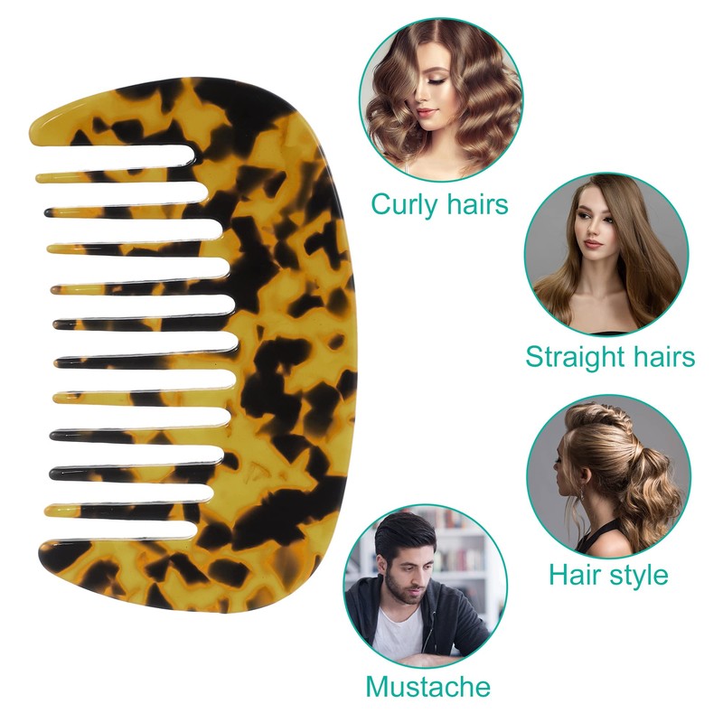 VOCOSTE Hair Comb Wide Teeth Anti-Static Pocket Comb for Thick