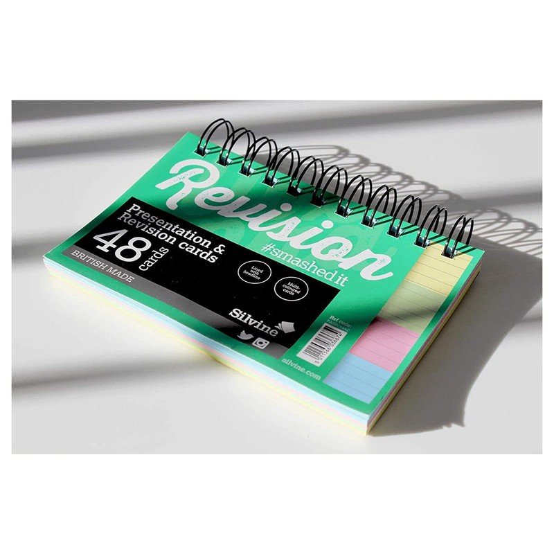 Silvine Luxpad Revision A6 Flash Cards - Lined (48 Cards)