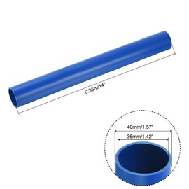 QUARKZMAN PVC Pipe, Rigid Round Pipe 36 mm ID 40 mm OD 350 mm Blue, High Impact Resistance for Water Pipe, Crafts, Cable Cover