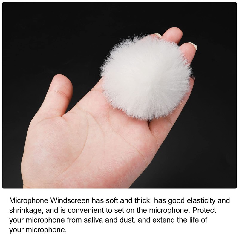 PATIKIL Fur Microphone Windshield 7mm x 60mm Microphone Cover for