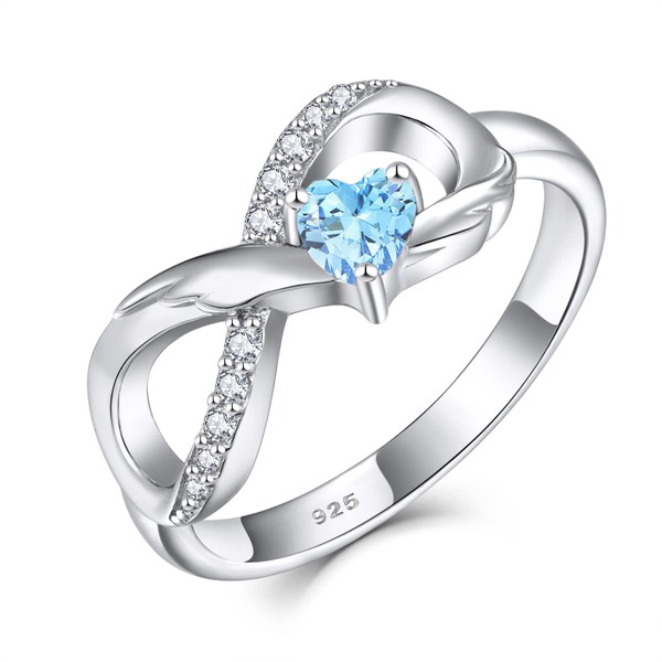 STARCHENIE Infinity Promise Ring 925 Sterling Silve Angel Wings Heart