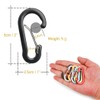XSAJU Carabiner, Small D-Ring, Auto Lock, Set of 6, Aluminum,