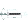 BCP Fasteners 100 Qty #10 x 5/8" Flat Head 304