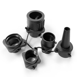 pangdapengpeng 5-piece Set Air Valve Adaptor, Sup Pumpe Adapter, Multifunction Air Pump Converter for Paddleboards, Inflatable Boat, Kayak (Black)