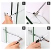 BokWin 2Pcs Sliding Glass Door Ratchet Lock Drawer Display Case