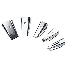 vhbw Bias Tape Makers Set of 5 6mm, 9mm, 12mm, 18mm, 25mm for Sewing, Quilting - Bias Tape Makers, Stainless Steel/Plastic