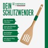 Chefkoch Slotted Turner Made of Sustainable Beech Wood - Ergonomic