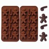 2-Pack Gingerbread Man Chocolate Molds Set - MoldFun Christmas Party