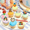 Cyodoos 40pcs Edible Building Block Cupcake Toppers - Boy &