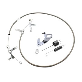 SixBuys Transmission Kick Down Cable Stainless Braided Kickdown Cable Detent Transmission Trans For Chrysler 727 Fit Dodge Mopar