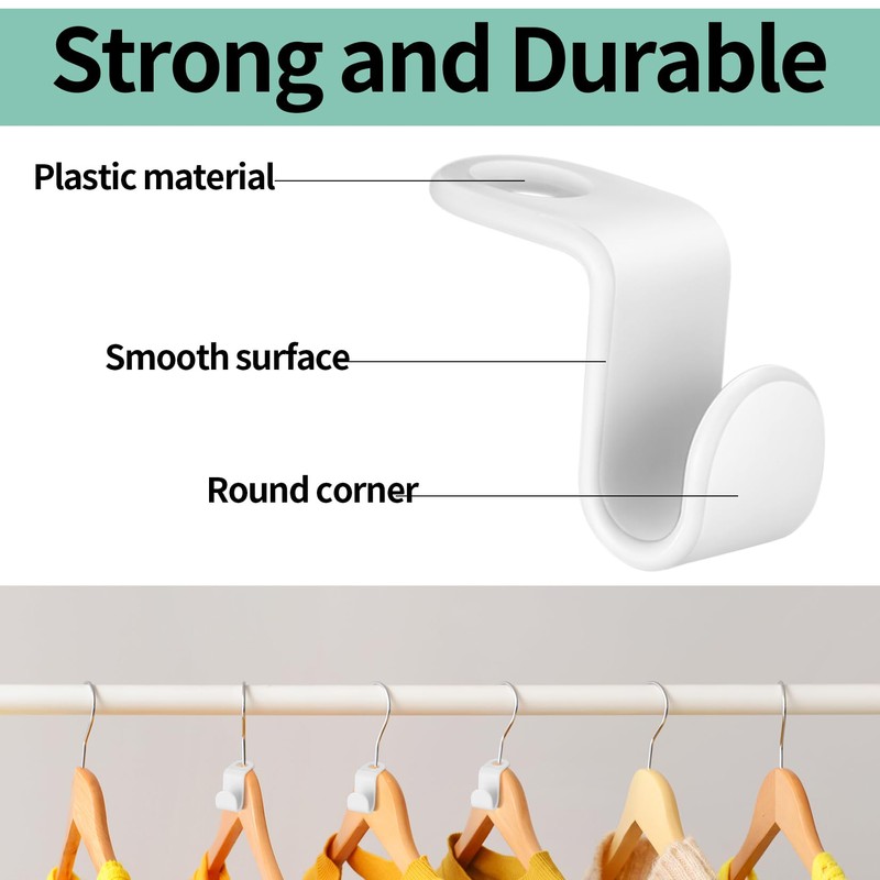 Hanger Hooks, 50pcs Clothes Hanger Connector Hooks, Space Saving Cascading