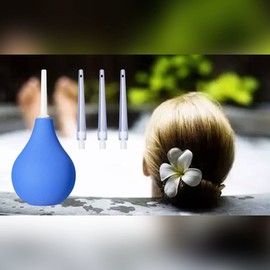 TopQuaFocus 224ml Enema Bulb Kit Douche Bulb for Men Women Cleaning (224ml-blue)