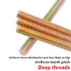 Qrity 10PCS M6 x 30mm Fully Threaded Rods, Coloured Zinc