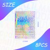FFDHWU 8 Pieces Of Flat Laser Stickers, Letter Stickers, Stickers,