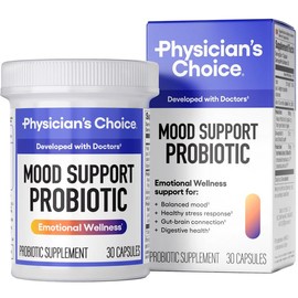 Physician’s Choice Mood Support Probiotic – Supports Healthy Stress Response, Balanced Mood & Digestive Health with Ashwagandha & Prebiotics Formula