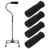 KALIONE 4 Pack Cane Grips - Black Foam Offset Handle
