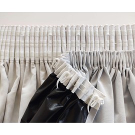 Superior Detachable Thermal Blackout Curtain Linings Tape Heading Sold In Pairs (165cm (65") Wide x 129cm (51") Drop)