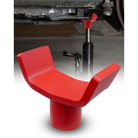 Jack Axle Adapter Lifting Saddle Fits for 12t Bottle Floor Jack Suitable for 3-4" Round and Square Axle Tube, Axle Saddle Adapter Fits for 1.65Inch or Smaller Diameter Bottle Jack Shaft Saddles Red