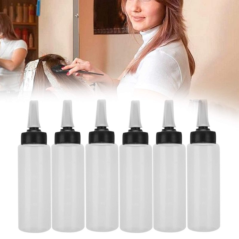 6 Pcs Hair Wash Shampoo Applicator Bottle with Cover Hair