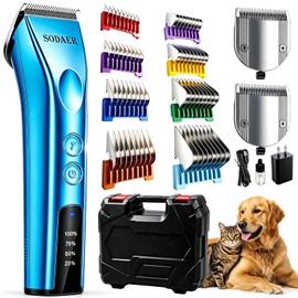 Professional Dog Grooming Clippers, Cordless Pet Hair Clipper
