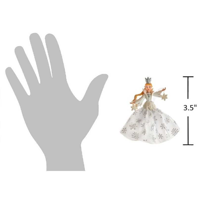 The Bridge Collection Snow Queen Ornament - White & Silver