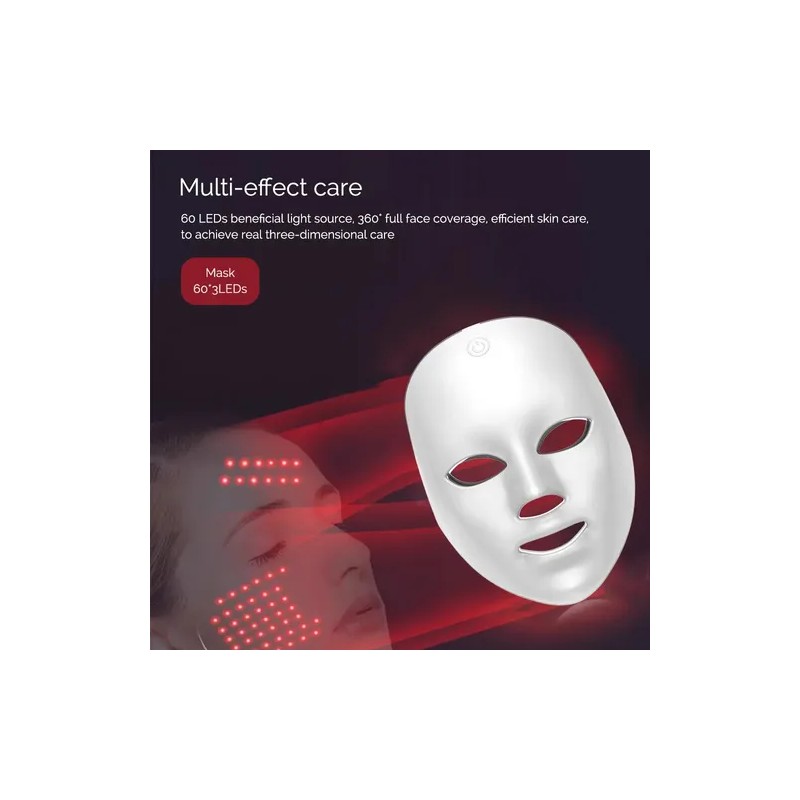 Máscara Belleza Led Facial Terapia 7 Colores Cara Rejuvenece