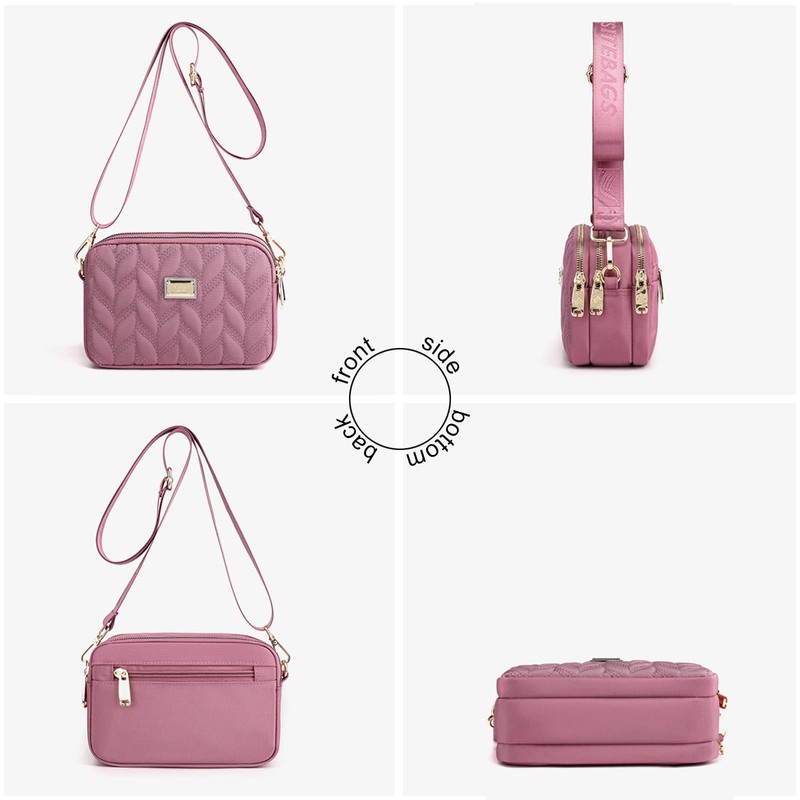 LassZone Ladies Small Crossbody Bag Multi-Pocket Shoulder Bag Ladies Waterproof