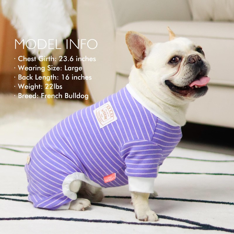 KYEESE- Pijamas para Perros Pijamas para Perros a Rayas Mono