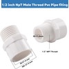 10Pack 1/2" PVC Male Adapter Pipe Fittings (Socket x Pipe