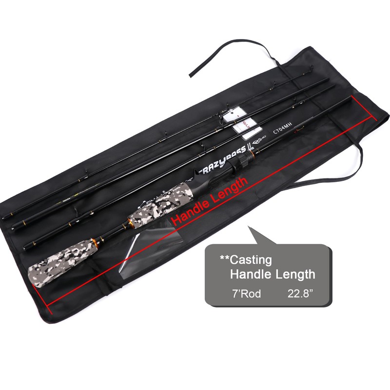 Fiblink 4-Piece Travel Fishing Rod, Spinning & Casting Rod with