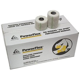PowerFlex Self Adherent Tape, Latex, Athletic Tape, White, 2.75", 16 Rolls per Case