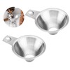 2PCS Stainless Steel Spice Funnel with Handle, Stainless Steel Funnels