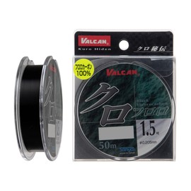 Sanyo Nylon Fluorocarbon Line, Vulcan, Cro-Secretly, CroFluoro, 164.0 ft (50 m), No. 8.0, Black