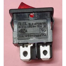 1pc Red lamp RLEIL RL3-4 T125/55 6A 250V 4Pins 2 Positions Rocker switch