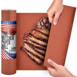 Pink Butcher Paper Roll 18”x175' (2100 Inch) Peach Butcher Paper for Smoker, Food Grade, Brisket, Ribs, BBQ, Smoking Meat, USA Made, Unbleached, Unwaxed and Uncoated, Stock Your Home