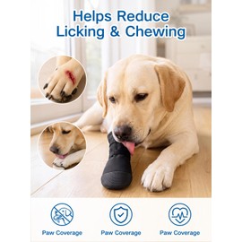 BECROWM Dog Booties to Prevent Licking,Recovery Boots for Dogs,Non-Slip Dog Shoes & Paw Protectors for Indoor Outdoor Walking,Dog Socks,paw Covers for Small/Medium/Large Dogs,2 Pack (L)